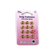 9mm sew-on snap fasteners, gold
